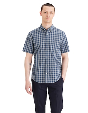 Camisa Casual Dockers De Algodón Manga Corta Para Hombre