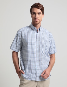 Camisa Casual Cavalatti De Algodón Manga Corta Para Hombre