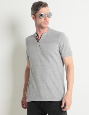 Playera JBE Cuello Henley Para Hombre