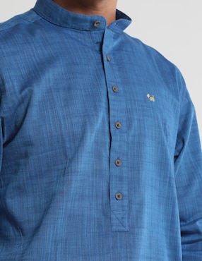 Camisa casual Ferrioni de algodón manga larga para hombre