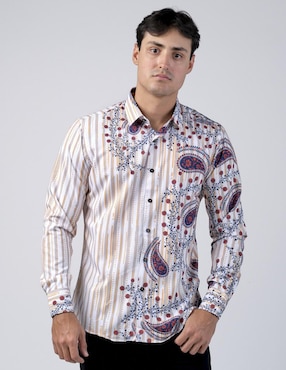 Camisa casual Benziny manga larga para hombre