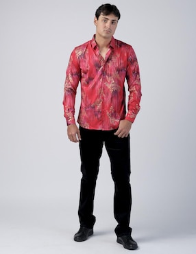 Camisa casual Benziny manga larga para hombre