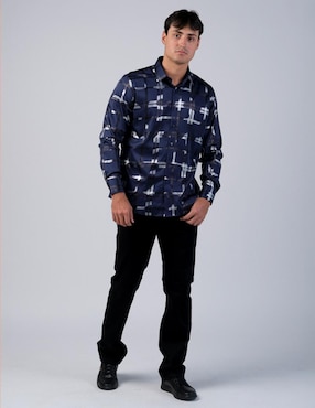 Camisa casual Benziny manga larga para hombre