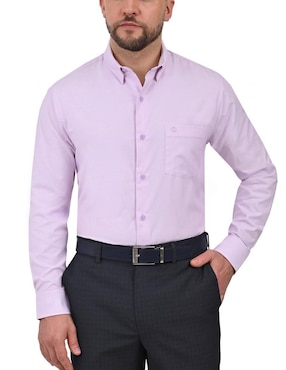 Camisa Casual Sansabelt Manga Larga Para Hombre