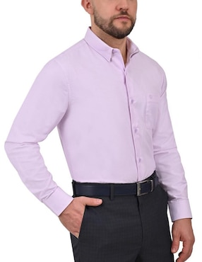 Camisa casual Sansabelt manga larga para hombre