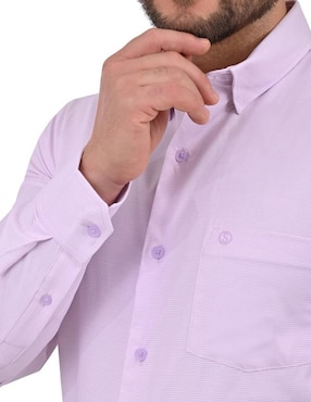 Camisa casual Sansabelt manga larga para hombre