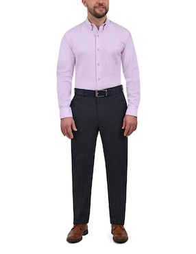 Camisa casual Sansabelt manga larga para hombre