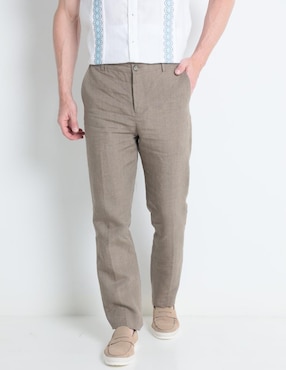 Pantalón Slim Ábito De Lino Para Hombre