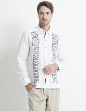 Guayabera Manga Larga Ábito Para Hombre