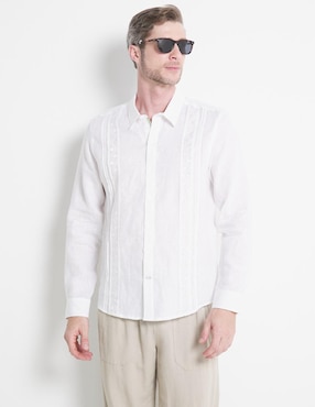 Guayabera Manga Larga Ábito Para Hombre