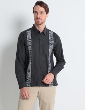 Guayabera Manga Larga Ábito Para Hombre