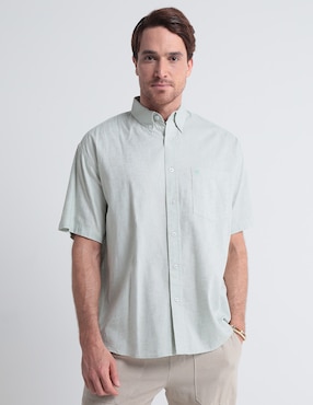 Camisa Casual Cavalatti De Algodón Manga Corta Para Hombre