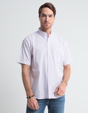 Camisa Casual Cavalatti De Bambú Manga Corta Para Hombre