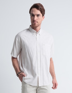 Camisa Casual Cavalatti De Algodón Manga Corta Para Hombre