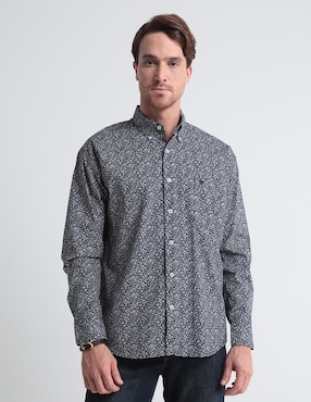 Camisa Casual Cavalatti De Algodón Manga Larga Para Hombre