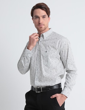 Camisa Casual Cavalatti De Algodón Manga Larga Para Hombre