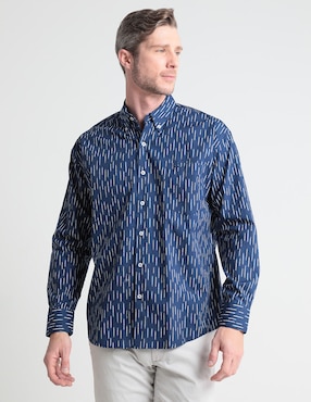 Camisa Casual Cavalatti De Algodón Manga Larga Para Hombre