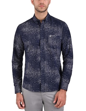 Camisa Casual Yale De Algodón Manga Larga Para Hombre