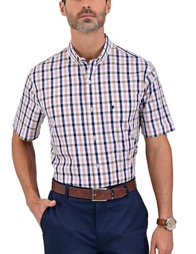 Camisa Casual Yale De Algodón Manga Corta Para Hombre