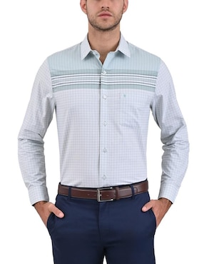 Camisa Casual Yale Manga Larga Para Hombre