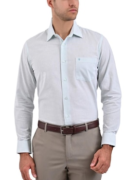 Camisa Casual Yale De Algodón Manga Larga Para Hombre