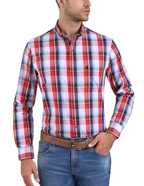 Camisa Casual Yale De Algodón Manga Larga Para Hombre