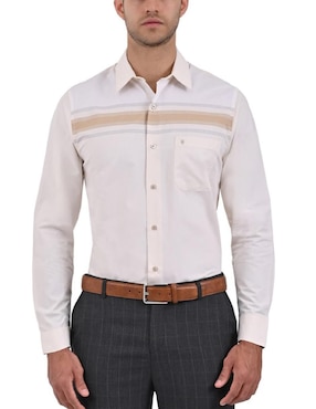 Camisa Casual Yale Manga Larga Para Hombre