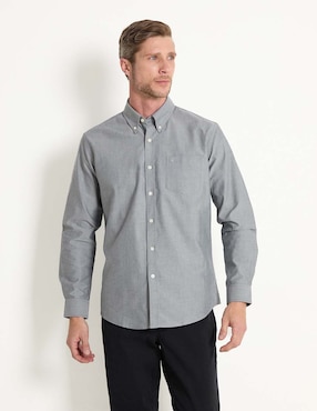 Camisa Casual Chaps De Algodón Manga Larga Para Hombre