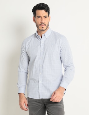 Camisa Casual Chaps De Algodón Manga Larga Para Hombre