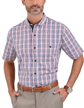 Camisa Casual Yale De Algodón Manga Corta Para Hombre