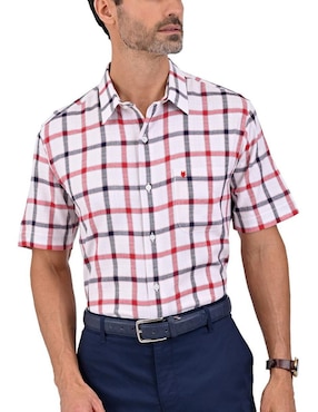 Camisa Casual Yale De Algodón Manga Corta Para Hombre