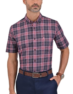 Camisa Casual Yale Manga Corta Para Hombre