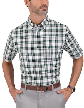 Camisa Casual Yale De Algodón Manga Corta Para Hombre