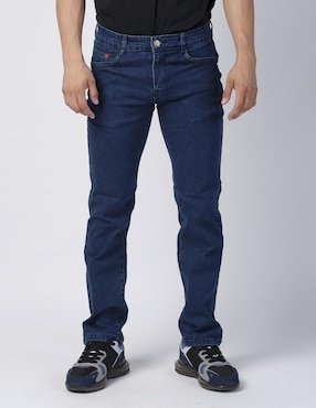 Jeans Slim Moderno Lavado Obscuro Para Hombre