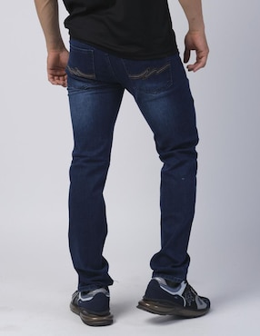 Jeans slim Moderno lavado obscuro para hombre