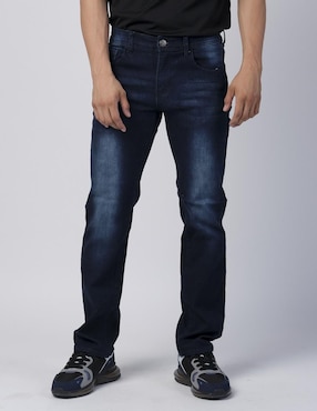 Jeans Slim Moderno Lavado Obscuro Para Hombre