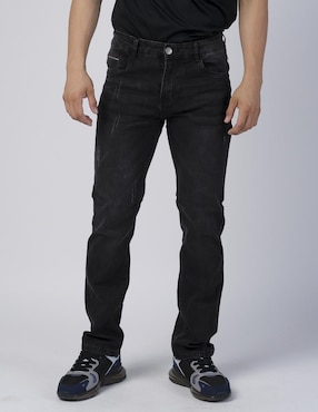 Jeans Slim Moderno Lavado Obscuro Para Hombre