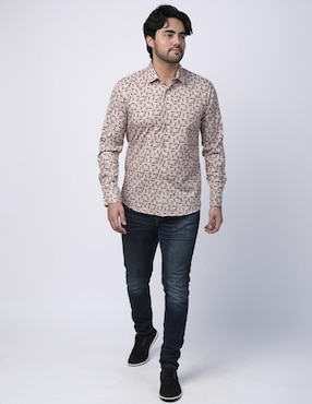 Camisa casual Benziny manga larga para hombre