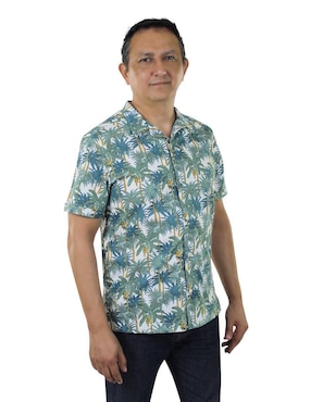 Camisa playa Innermotion de algodón manga corta para hombre