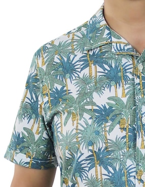 Camisa playa Innermotion de algodón manga corta para hombre
