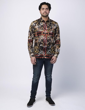Camisa casual Benziny manga larga para hombre