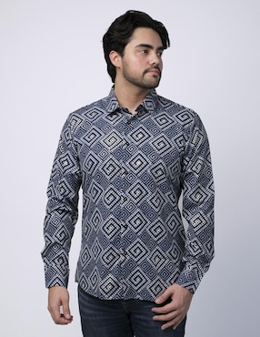 Camisa casual Benziny manga larga para hombre