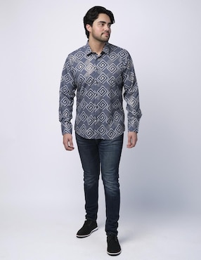 Camisa casual Benziny manga larga para hombre