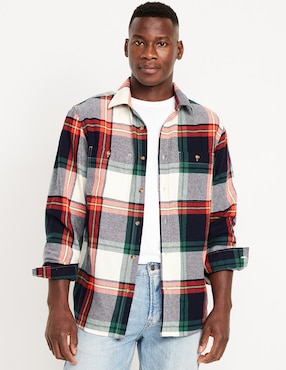 Camisa Casual Old Navy De Algodón Manga Larga Para Hombre