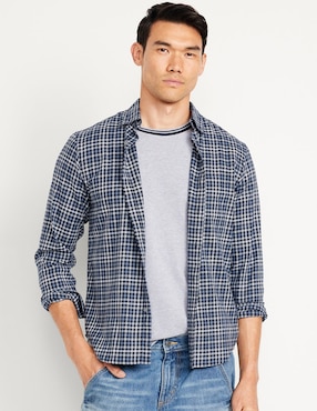 Camisa Casual Old Navy De Algodón Manga Larga Para Hombre