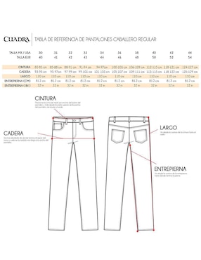 Jeans straight Cuadra lavado obscuro para hombre