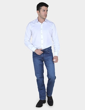 Jeans slim Cuadra lavado obscuro para hombre