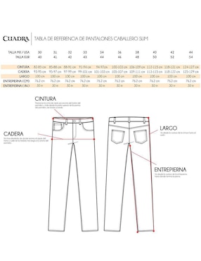 Jeans slim Cuadra lavado claro para hombre