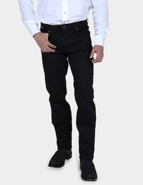 Jeans Straight Cuadra Lavado Obscuro Para Hombre