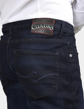 Jeans straight Cuadra lavado obscuro para hombre